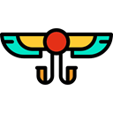 wings, symbol, Hieroglyph, Egyptian Black icon