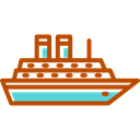 Boat, ship, Cruise, transport, Yacht, Ships Black icon