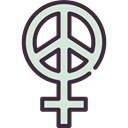 Gender, woman, feminism, Female, signs, sign, venus, symbol, Girl, Peace, Femenine Black icon