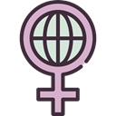 Femenine, woman, Gender, Women, sign, worldwide, signs, Girl, feminism, symbol, Female, venus Black icon