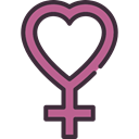 woman, feminism, love, Female, Gender, venus, symbol, sign, signs, Femenine, Girl, Heart Shape Black icon