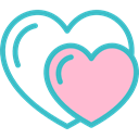 Hearts, love, romantic Pink icon