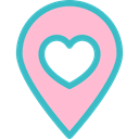 placeholder, Heart, signs, Wedding Location, pin, Gps Pink icon
