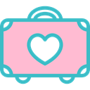 travel, Honey Moon, baggage, luggage, Heart Pink icon
