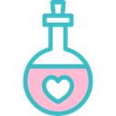 flask, Chemistry, love, romantic, potion, Heart, chemical Black icon
