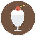 Dessert, Ice cream, food, sweet DarkOliveGreen icon