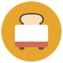 Bakery, Toaster, food, Tools And Utensils, Breads, breakfast, toast Goldenrod icon