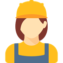 Occupation, Builder, people, woman, Avatar, worker, job, profession Gold icon