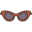 Accesory, fashion, sunglasses, Cat Eye Glasses Black icon