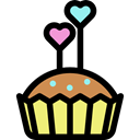 baked, food, muffin, Dessert, cupcake, sweet, Bakery Black icon