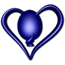 Balloon, Heart Black icon