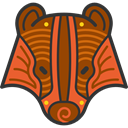 tribal, Animals, badger, Indigenous, head, wildlife, mammal SaddleBrown icon