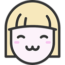 people, Girl, faces, happy, Heads, feelings, emoticons LavenderBlush icon
