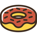 Dessert, sweet, sugar, food, doughnut DarkSlateGray icon