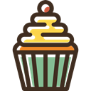 muffin, food, Dessert, Bakery, sweet, baked, cupcake DarkSlateGray icon