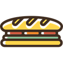 sandwich, food, Bread, meal, Lunch, snack DarkSlateGray icon