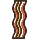 food, grilled, Barbecue, Bacon, meat, Proteins Black icon