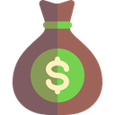 Money, Bank, Dollar Symbol, Currency, money bag, Business, banking DimGray icon