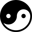 religion, philosophy, Taoism, signs, Yin Yang, Balance Black icon