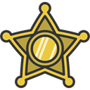 security, secure, Protection, symbol, Sheriff, signs DarkSlateGray icon