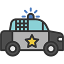 Car, vehicle, Automobile, Police Car, emergency, transport DarkSlateGray icon