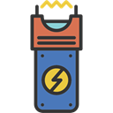 weapon, Electroshock Weapon, Electroshock, Electric, weapons Black icon