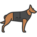 pet, Police Dog, dog, Animals, German Shepherd Black icon