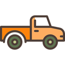 pickup truck, transportation, vehicle, transport Black icon