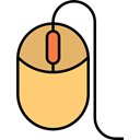 Mouse, clicker, electronic, computing, Multimedia, Technological, computer mouse, technology Black icon