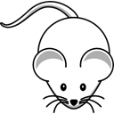 White, Mouse Black icon