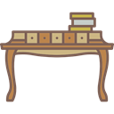 furniture, Antique, desk, Elegant Black icon