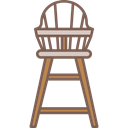 High Chair, Antique, furniture, Elegant, Baby Chair, Feeding Chair Black icon