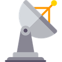 Satellite Dish, radar, technology, wireless, antenna Black icon