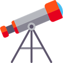 telescope, Tools And Utensils, Observation, space, science Black icon