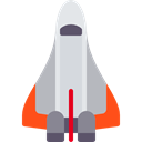 Space Shuttle, space, transport, galaxy Black icon