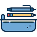 pencil case, education, Tools And Utensils, Writing Tool MidnightBlue icon