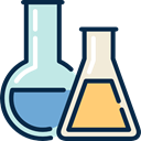 chemical, education, laboratory, Flasks, Chemistry MidnightBlue icon