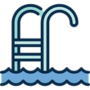 water, Ladder, Swimming Pool, sports, Summertime MidnightBlue icon