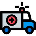 Automobile, medical, transport, Ambulance, emergency, vehicle Black icon