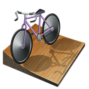 track, cycling Black icon