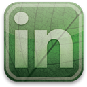 Linkedin, green, eco DarkSeaGreen icon