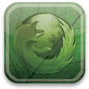 Firefox, eco, green DarkOliveGreen icon