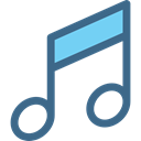 music player, musical, music, Quaver, musical note Black icon