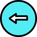 Circular, traffic sign, Turn Left, signs, Obligatory Turquoise icon
