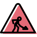 danger, traffic sign, Working, triangle, warning, signs, Alert Black icon