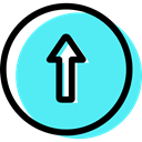 Circular, ahead, signs, traffic sign, Obligatory Turquoise icon