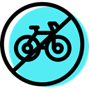 Bicycle, Obligatory, traffic sign, signs, Circular Turquoise icon