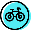 traffic sign, Obligatory, Bicycle, signs, Circular Turquoise icon