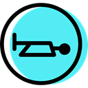 Obligatory, Circular, Horn, traffic sign, signs Turquoise icon