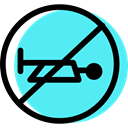 Circular, traffic sign, Horn, Obligatory, signs Turquoise icon